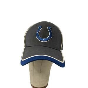 New Era 39Thirty Size Medium-Large Hat Cap Grey & Blue NFL Colts Football